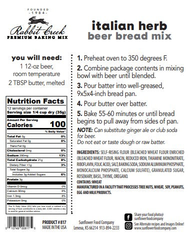 Italian Herb Beer Bread Mix (2)