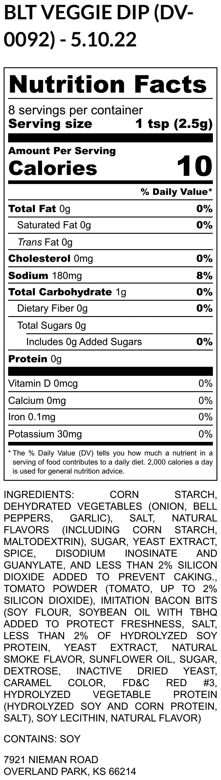 BLT Vegetable Dip Mix (2)