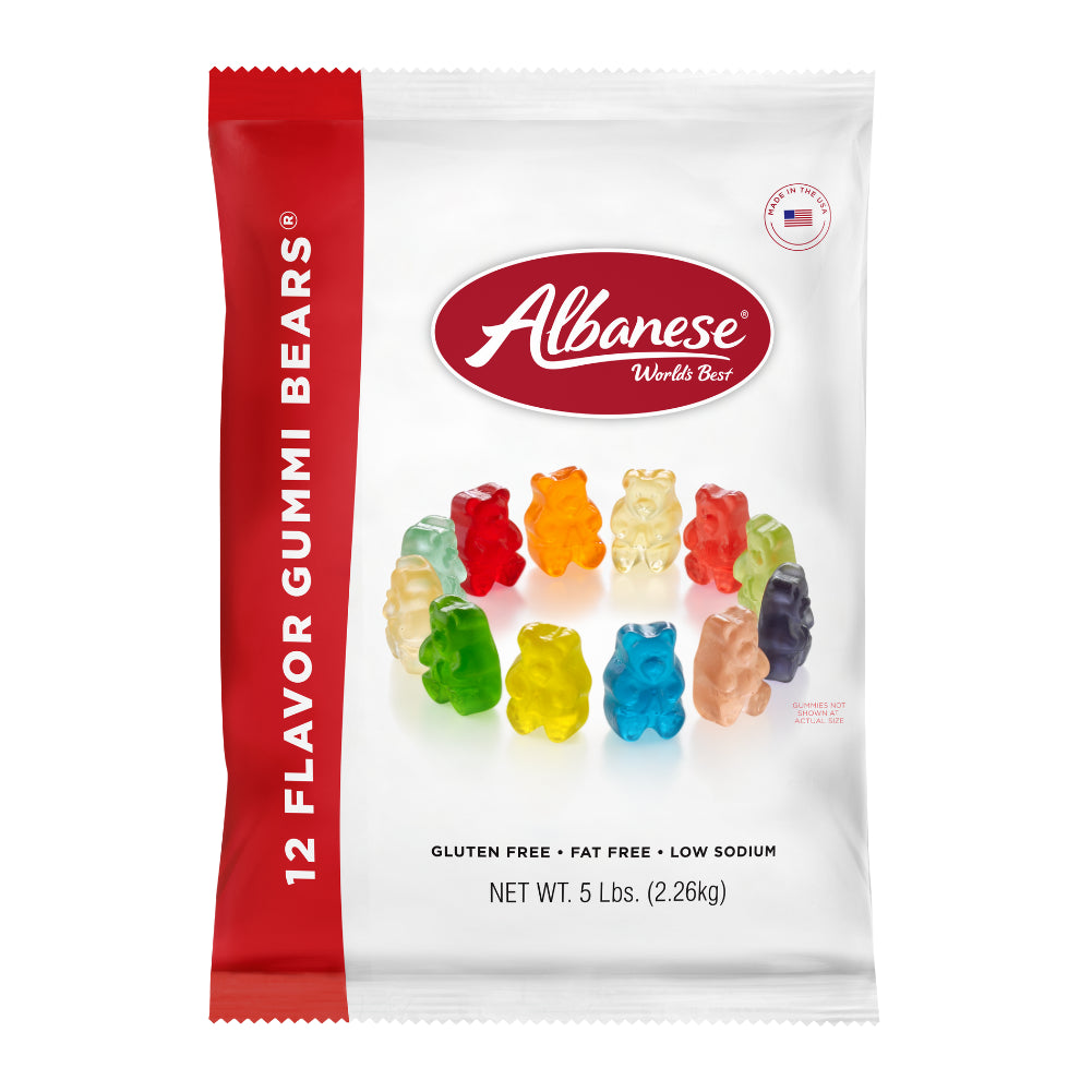 12 Flavor Gummi Bears - bulk - 5 lb. bag
