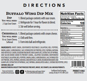 Buffalo Wing Dip Vegetable Mix-Multiple Products in 1 Packet (2)