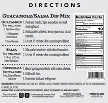 Load image into Gallery viewer, Guacamole/Salsa Vegetable Dip Mix (Also Santa Fe Cheeseball) (2)
