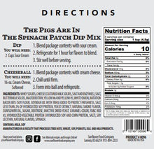 Load image into Gallery viewer, The Pigs in the Spinach Patch Vegetable Dip Mix (2)
