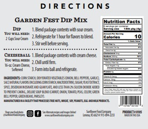 Garden Fest Dip Mix-Multiple Uses in 1 Packet! (2)