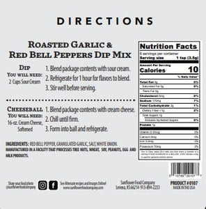 Roasted Garlic & Bell Pepper Vegetable Dip Mix (2)