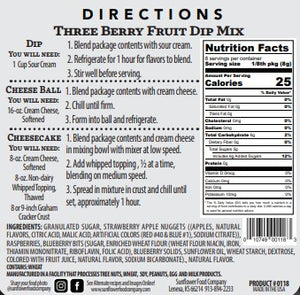 Three Berry Fruit Dip Mix--Multiple Products in 1 Packet (2)