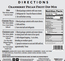 Load image into Gallery viewer, Cranberry Pecan Fruit Dip Mix--Multiple Products in 1 Packet (2)

