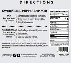 Sweet Bell Pepper Dip Mix-Multiple Uses in 1 Packet! (2)