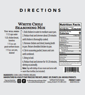 Chili- white/chicken (2) New!