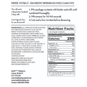 Pride Yo'Self Rainbow Sprinkles Mug Cake Mix (2)