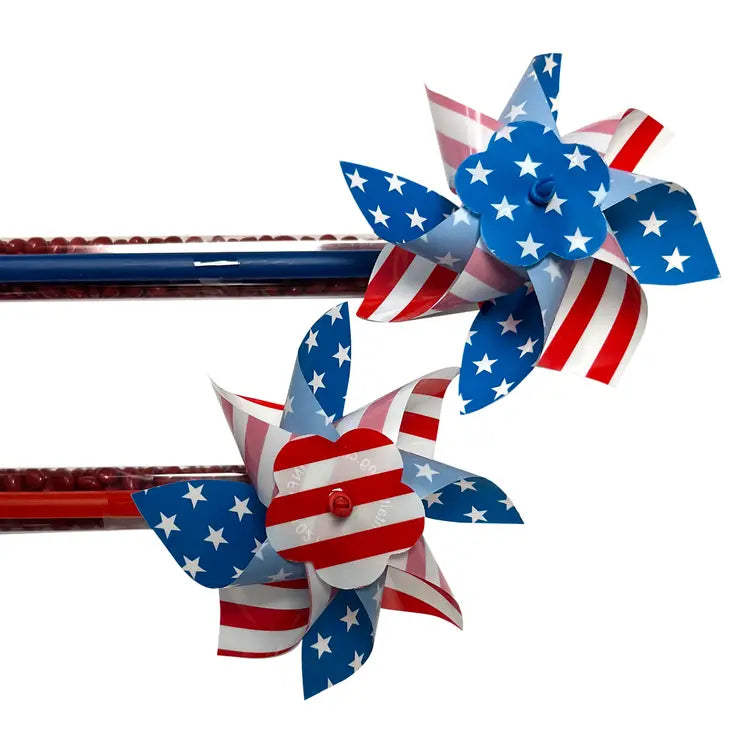 Patriotic Sunny Seed Pinwheel Toppers 4 oz. (Pack of 4)